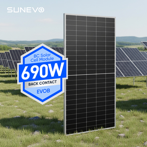 แผงโซลาร์เซลล์ Sunevo 660w 680w 690w Bc Solar Panels แบบ N-Type Bifacial Double Glass สำหรับผู้ค้าส่งและผู้จัดจำหน่ายระบบ B - Product Image 1