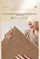 Tapis d'extérieur résistant aux intempéries QIANQIAO, aspect sisal, polyester, tapis de terrasse, balcon, tapis imperméable, aspect paille