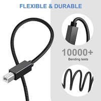 Kabel Printer USB 2.0 ke USB B 1m 2m 3m Panjang Kustom