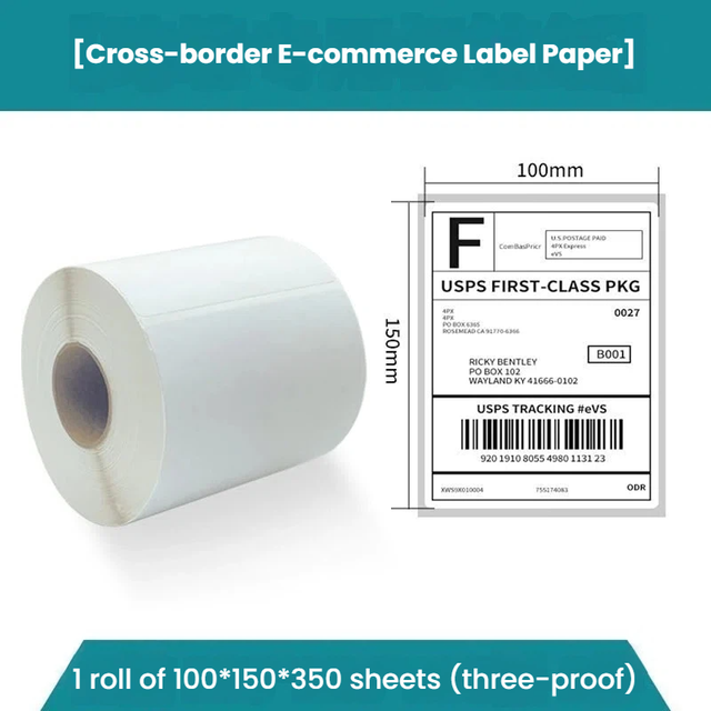 Scratch-Resistant Heat Sensitive Reusable Waterproof QR Thermal Paper Packaging Labels for Logistics Industry Compatible Stylus