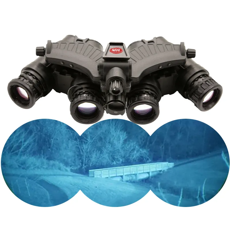 Dispositivo de óculos de visão noturna panorâmica para uso doméstico, equipado com capacete, lentes ópticas largas FOV120 graus 1X real