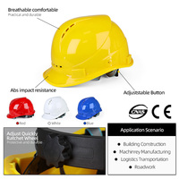 Casque de sécurité ABS 328g léger, isolation électrique, ventilé, 4 couleurs (bleu, jaune, rouge, blanc), casque de chantier