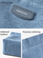 Nouveau LOGO personnalisé luxe classique bleu Denim trousse de maquillage pochette maquillage rouge à lèvres trousse de toilette sac de rangement cosmétique