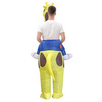 Costume de girafe gonflable pour adulte. Convient pour une taille de 1,5 à 2 m. Parfait pour Noël, le cosplay, les fêtes, les spectacles sur scène et les bals masqués.