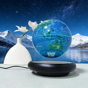 HCNT Speaker Night Light Magnetic Levitating Globe Lamp 16 Colors Gradient Base 16 Colors <b>Change</b> for Globe 360° Rotation - Product Image 1