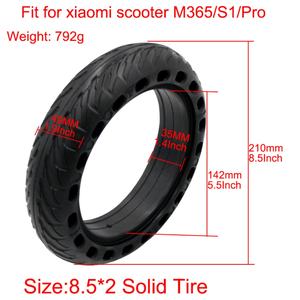 Neumático Sólido Antipinchazos de 8.5*2 Pulgadas con Diseño de Panal de Abeja, Antideslizante y Absorbente de Impactos para Patinete Eléctrico Mijia M365 - Product Image 2