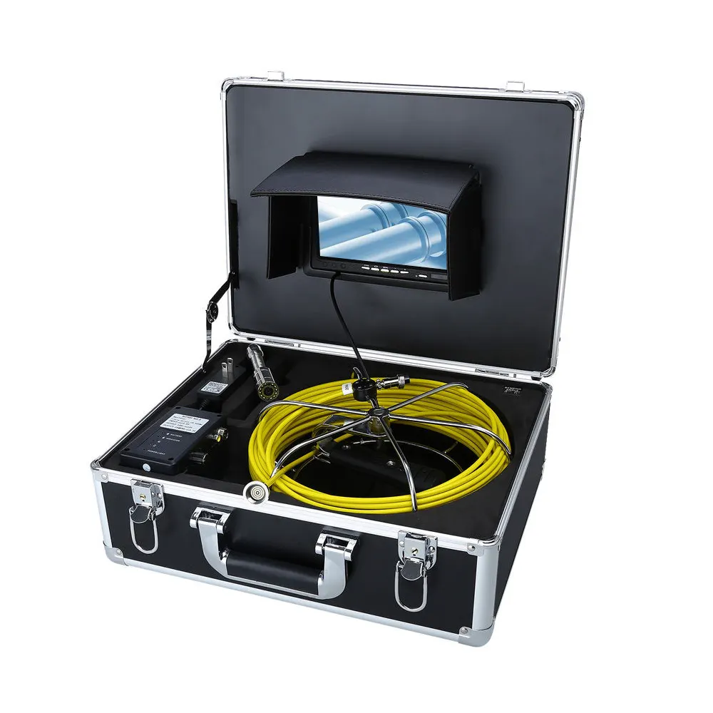 Großhandel 7 Inch Monitor 20M Kabel Industriellen Pipeline Endoskop 23mm Kamera Kopf Tragbare Rohr Inspektion Kamera System