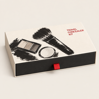 Boîtes à tiroirs coulissantes en papier personnalisées de luxe pour cosmétiques, avec doublure en éponge, pour l'emballage et la présentation de produits de beauté