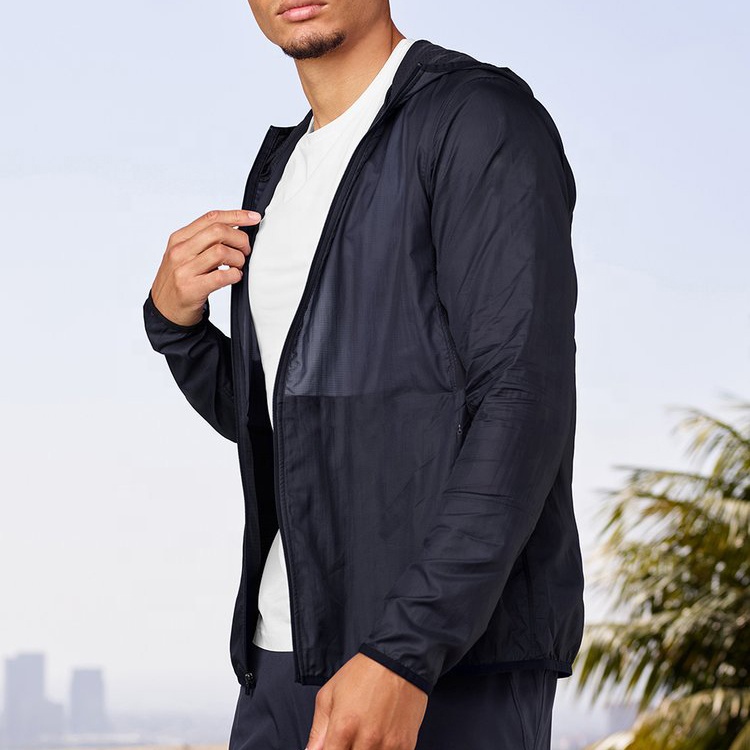 LW MJ3 Fashionable colour jscket gym hoodie no strings workout fitness long sleeve with hood men's zip up jackets custom