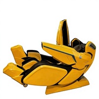 Fauteuil de massage 4D futuriste inspiré des robots, canapé massant pour la maison, jaune et noir, OEM ODM personnalisé
