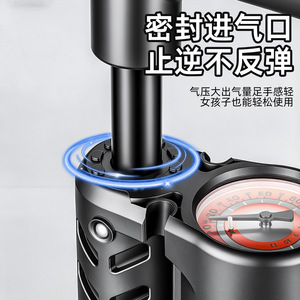 Niu Xiang Portable Air Pump Manual Foot Pump Fast <b>Inflate</b> For Bicycle Electric Vehicle Motorcycle <b>Car</b> Tire Inflator - Product Image 4