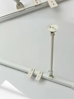 Rail de rideau en U pour plafond, tringle de rideau en aluminium pour hôpital et clinique avec suspension intégrée