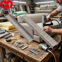 Agrafes couronne fines de haute qualité série A19, compatibles avec agrafeuse 71, agrafes en acier pour rembourrage de cadres photo et d'ameublement.