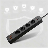 Überspannung schutz Multiprise-Steckdosen leiste EU-Stecker Steckdosen leiste Unterstützt kunden spezifische Steckdosen-Verlängerung stecker mit USB und Typ c