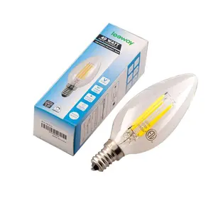 調光可能な電球4 Suppliers-Led燭台電球E124ワット調光可能B10Ledフィラメント電球40ワット電球に相当