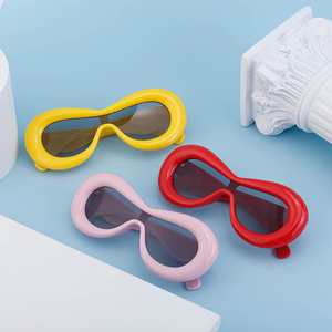 Women's Y2K Inflation Funny Bubble Chunky Big Eyewear <strong>Blue</strong> Red Metal Frame Color Colorful Sunglasses Ins <strong>Party</strong> Men's Sun <strong>Glasses</strong> - Product Image 6