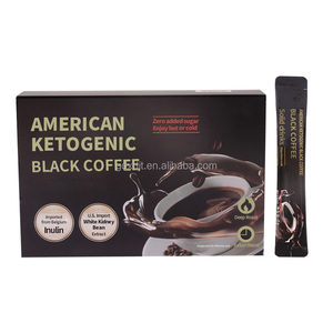Частный бренд, натуральный подавитель аппетита для похудения, американский Кето растворимый черный кофе, жирный Детокс, сжигающий кофе для похудения - Product Image 1