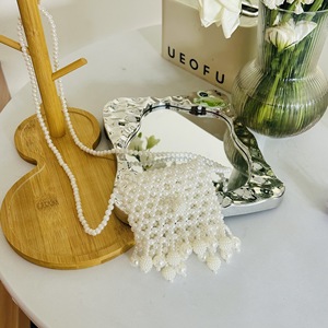Bolso de perlas con borlas tejidas a mano, bolso de hombro, bolso cruzado, monedero, bolso para teléfono móvil, accesorio para vestido de princesa - Product Image 2