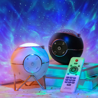 Planet Laser Star Lampu Proyektor Usb Remote Kontrol, Lampu Malam Mimpi Berputar Musik RGB