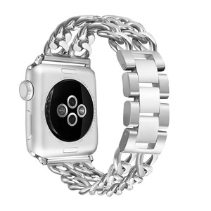 Bandas de repuesto de acero inoxidable para reloj, <span class=keywords><strong>pulsera</strong></span> de cadena vaquera de Metal para <span class=keywords><strong>Apple</strong></span> <span class=keywords><strong>Watch</strong></span> de 42mm y <span class=keywords><strong>38mm</strong></span> - Product Image 1
