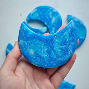 Cristal de Larimar Artificial Pulido de Alta Calidad, Estilo Bohemio, para Sanación, Moda, Recuerdo, Regalo, Venta al Por Mayor - Product Image 5