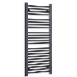Sèche-serviettes mural moderne en acier noir laqué, finition laquée, salle de bain, électrique, AC 100-240V, 3 barres, garantie 5 ans - Product Image 1