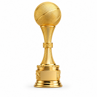 Trofeo de Baloncesto Personalizado en Oro, Ecológico con Protección UV, 3 Colores Disponibles, Precio de Fábrica, Logotipo Grabado Personalizado, Entrega Rápida, Deportes