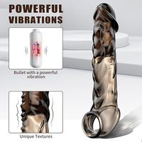 Großhandel Kristall-Penis-Hüllen Masturbation Erwachsene Sexspielzeuge Elektrischer Beliebter Massager Stimulationspunkt Vibrator für Männer