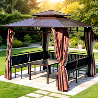 Pergola extérieure autoportante en aluminium, écologique, durable, au design moderne pour balcon et jardinage, dimensions personnalisables