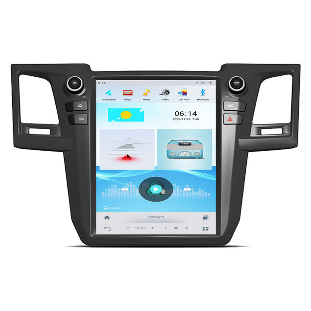 12.1" Vertical Screen Android Head Unit Car Stereo for Toyota Fortuner Revo 2004-2015 Wireless CarPlay GPS Navi Plug and Play