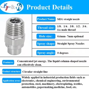 <span class=keywords><strong>Buse</strong></span> de lavage haute pression Premium MEG, <span class=keywords><strong>buse</strong></span> à jet concentré solide avec filetage mâle 1/4 pour l'élimination de la rouille, de la boue et des résidus de béton - Product Image 4