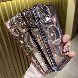 Glitzernde magnetische TPU-Hülle mit galvanisierter Oberfläche und kabelloser Ladefunktion – Neues Design für <span class=keywords><strong>iPhone</strong></span> 17/15/11 Pro Max, transparentes Design - Product Image 2