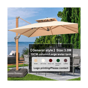 Paraguas voladizo resistente de 10 pies con mango fresco de Escorpio para exteriores con poste de 10CM, sombrilla de jardín comercial, sombrillas Led para <span class=keywords><strong>Patio</strong></span> - Product Image 2