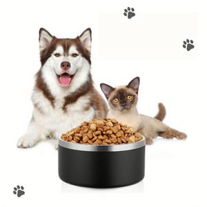 Bol pour animaux de compagnie en acier inoxydable de 64 oz avec fond antidérapant stable, évite le renversement pour les chiens géants - Product Image 6