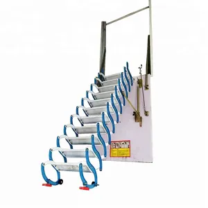 Op Maat Gemaakte Intrekbare Pull-Down Telescopische Verticale Zolderladder Zolderdeur Met Ladder