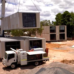 Casa modular do recipiente da estrutura de aço do escritório do uso comercial móvel