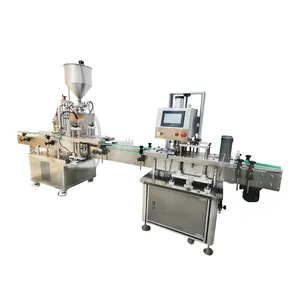 Automatic Essential Oil Perfume Liquid Cream Bottle Containers Filling Capping Machine