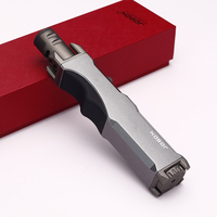 Briquet torche JOBON en gros avec logo personnalisé, à gaz butane turbo, flamme réglable, rechargeable, coffret cadeau, pour cuisine, extérieur, cadeaux promotionnels