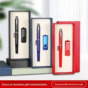 Ensemble de clés USB 16 Go avec couvercle et base noirs, boîte à stylos créative, technique de bronzage, emballage professionnel, modèle cadeau - Product Image 2
