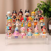 Support d'affichage en acrylique personnalisé transparent multicouche pour figurines de boîtes mystères