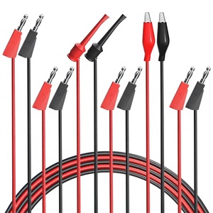 Cleqee 3-Pair Multimeter for Leads Set 4mm Stackable Banana Plug Alligator <b>Clips</b> Mini for <b>Hook</b> <b>Clips</b> Cables Copper Electrical - Product Image 3