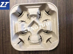 Machine de moulage de porte-gobelets/supports à café/plateaux à œufs en pâte à papier recyclée, écologique et biodégradable, 2 gobelets / 4 gobelets - Product Image 4
