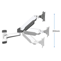 Support d'écran unique GA12W 17-32 pouces, bras de moniteur d'ordinateur économique avec ressort à gaz, support mural pour tablette 8 kg