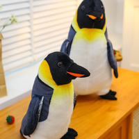 Peluche Pingouin Mignon de la Série Animaux Marins, Poupée Douce Réaliste, Trois Tailles Disponibles, Cadeau Apaisant, Personnalisable