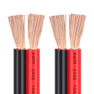 Năng lượng mới lưu trữ pin DC cáp điện màu đỏ đen 2468 10awg 2x16 Mét 2pin dây đồng