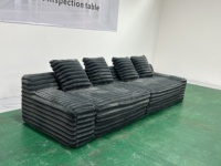 Ensemble de canapés géants haut de gamme Mufang Éponge haute densité inclinable Grand lit de villa pour hôtel appartement salon Design modulaire