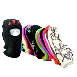 Pasamontañas de punto con diseño personalizado y logotipo bordado, de <span class=keywords><strong>3</strong></span> orificios, para motocicleta, esquí y uso general, tipo gorro. - Product Image 5