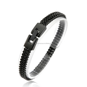 POYA <span class=keywords><strong>Bracciale</strong></span> in Acciaio Inossidabile Titanio Nero <span class=keywords><strong>Argento</strong></span> Oro 6,5mm per Uomo e Donna con <span class=keywords><strong>Incisione</strong></span> Personalizzata Regalo - Product Image 2