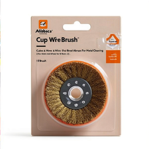 แปรงลวดถ้วย ขนาด 6 มม. แกนเหล็ก สำหรับทำความสะอาดโลหะ - Product Image 2