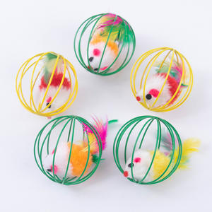 Coloré écologique plume bâton chat jouet drôle interactif jouet pour animaux de compagnie pour chiens fournitures en gros durable Rat <span class=keywords><strong>Cage</strong></span> souris - Product Image 4